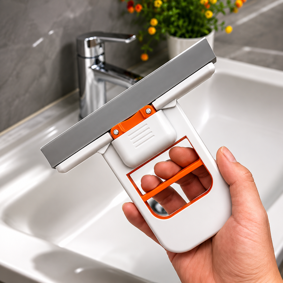 Foldable Mini Mop | Portable Desktop Wet & Dry Cleaning Mop | Self‑Squeezing